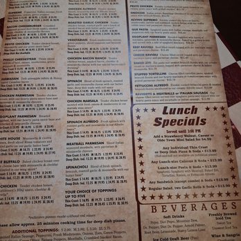 Olde Town Pizzeria - Menu huge variety - Pizza Near Me - Brandon, Florida