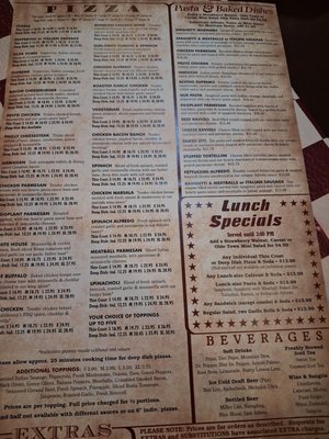 Menu photo 2 Olde Town Pizzeria Brandon, FL