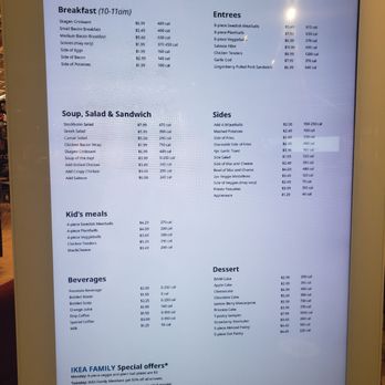 IKEA - Menu March 2025 - Furniture Stores Near Me - Oak Creek, Wisconsin