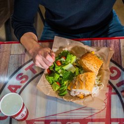 W Kettleman - West Coast Sourdough - Lodi - Sandwich with a salad
