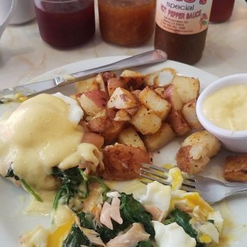 Tico's Breakfast and Lunch - Novia Scotia Benedict, house-made marmalades and condiments - Breakfast & Brunch Near Me - Marina, California Tico's Breakfast and Lunch - Novia Scotia Benedict, house-made marmalades and condiments - Breakfast & Brunch Near Me - Marina, California