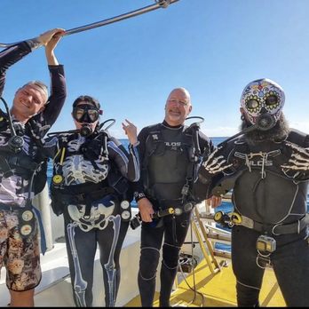 Manta Scuba Diving - Right before getting in the water on Halloween - Scuba Diving Near Me - Los Cabos, BCS Manta Scuba Diving - Right before getting in the water on Halloween - Scuba Diving Near Me - Los Cabos, BCS