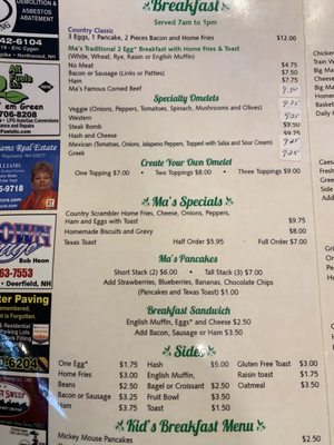 Menu photo 8 Ma's Cafe & Tavern Northwood, NH Menu photo 8 Ma's Cafe & Tavern Northwood, NH