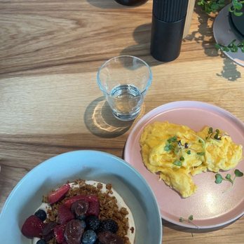Proud Mary - Granola with a side of scrambled eggs - Breakfast & Brunch Near Me - Austin, Texas