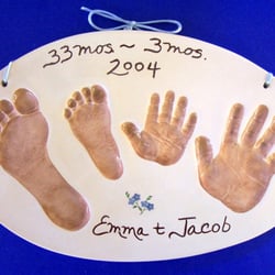 Pawprints - learn to make baby footprints & handprints in clay with Pawprints in Morro Bay