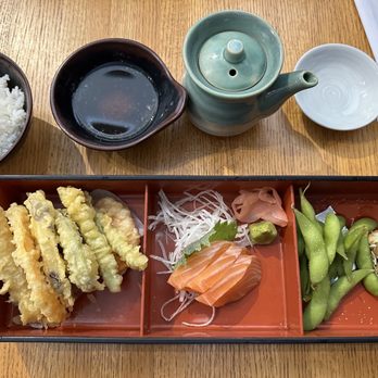 Daichi Sushi and Grill - Lunch special: salmon sashimi and and mixed tempura - Japanese Near Me - Cedar Park, Texas Daichi Sushi and Grill - Lunch special: salmon sashimi and and mixed tempura - Japanese Near Me - Cedar Park, Texas