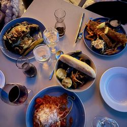 Arduaine Restaurant- Keltic Lodge at the Highlands - Coconut Curry Mussels, Pomodoro, Panko Breaded Haddock Ribeye