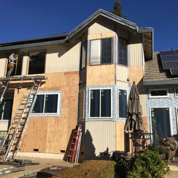 HEX General Contractors - Siding repair. New Anlin windows going in. - Windows Installation Near Me - North Highlands, California