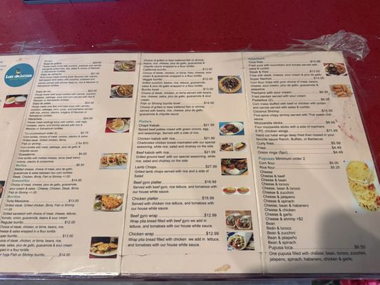 Menu photo 1 Las Delicias Salvadoran Berkeley, CA