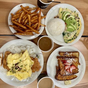 Aloha Stacks - Chicken katsu, avocado omelette and captain crunch toast ALL goood !!! - Pancakes Near Me - El Monte, California Aloha Stacks - Chicken katsu, avocado omelette and captain crunch toast ALL goood !!! - Pancakes Near Me - El Monte, California