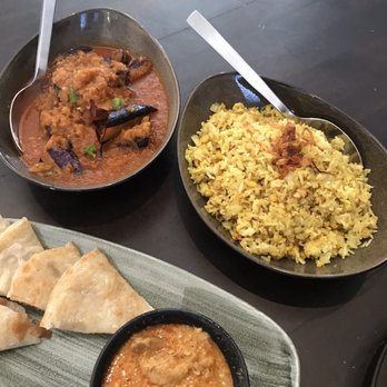 Burma 2 - Coconut chicken curry Palata, pineapple fried rice, Burmese Eggplant Curry. - Burmese Near Me - Walnut Creek, California Burma 2 - Coconut chicken curry Palata, pineapple fried rice, Burmese Eggplant Curry. - Burmese Near Me - Walnut Creek, California