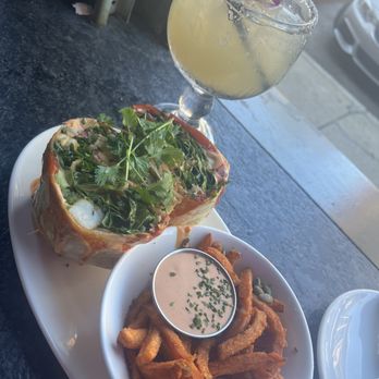 Slapfish - Epic Shrimp Burrito with Sweet Potato Fries. - Seafood Near Me - Indianapolis, Indiana