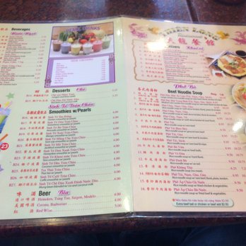 Thien Long - Menu (front) - Vietnamese Near Me - San Jose, California Thien Long - Menu (front) - Vietnamese Near Me - San Jose, California