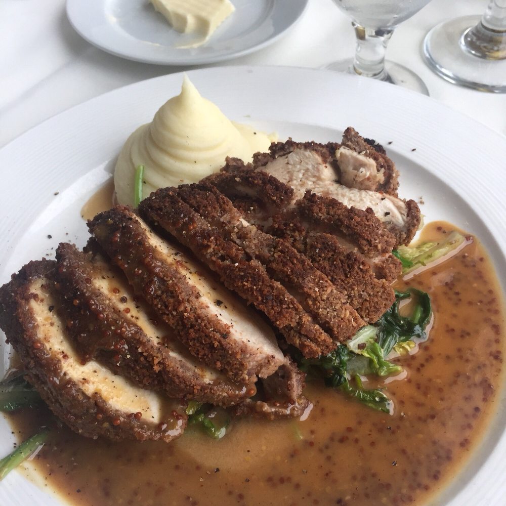 Cafe Panache - Pecan Chicken Breast with Dijon Mustard Sauce - Salad Near Me - Ramsey, New Jersey Cafe Panache - Pecan Chicken Breast with Dijon Mustard Sauce - Salad Near Me - Ramsey, New Jersey