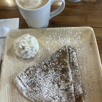 La Crêperie Bistro - Sugar & spice crepe with butter toffee latte - Creperies Near Me - Lafayette, Louisiana La Crêperie Bistro - Sugar & spice crepe with butter toffee latte - Creperies Near Me - Lafayette, Louisiana
