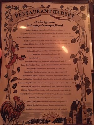Menu photo 5 Restaurant Hubert Sydney, NSW Menu photo 5 Restaurant Hubert Sydney, NSW