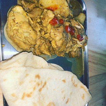 Island Express - Chicken Curry with Roti Wrap - Caribbean Near Me - Brooklyn, New York