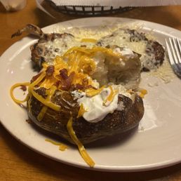 Portobello Mushroom Chicken with loaded Baked Potato Portobello Mushroom Chicken with loaded Baked Potato