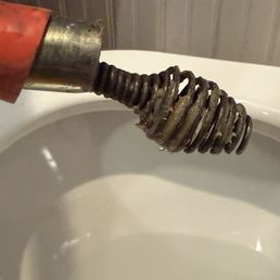 Wax on the drain snake...