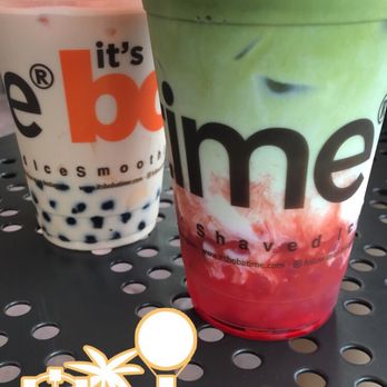 It's Boba Time - Irvine - Strawberry matcha on the right! - Juice Bars & Smoothies Near Me - Irvine, California It's Boba Time - Irvine - Strawberry matcha on the right! - Juice Bars & Smoothies Near Me - Irvine, California