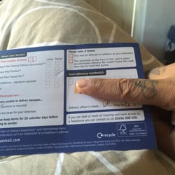 Royal mail Eastern Delivery Office - This stupid card gets left