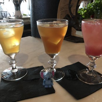 Novela - Punch Flight $17 choice of 3 L to R: rum, house (Hemingway), tequila - Cocktail Bars Near Me - San Francisco, California Novela - Punch Flight $17 choice of 3 L to R: rum, house (Hemingway), tequila - Cocktail Bars Near Me - San Francisco, California
