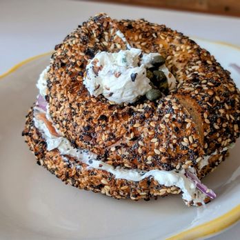 Wise Sons - Everything bagel with salmon - Breakfast & Brunch Near Me - Oakland, California