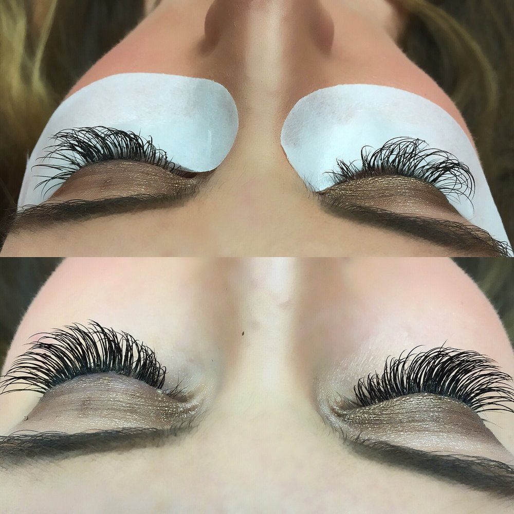 Beyond Beauty Lashes - Before with grown out synthetic extensions and after with beautiful faux mink - Eyelash Service Near Me - Westminster, California Beyond Beauty Lashes - Before with grown out synthetic extensions and after with beautiful faux mink - Eyelash Service Near Me - Westminster, California