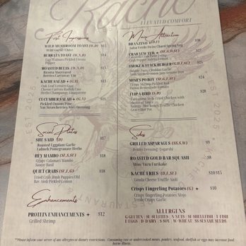 Kache - Menu - Bars Near Me - Washington, DC, District of Columbia Kache - Menu - Bars Near Me - Washington, DC, District of Columbia