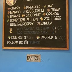 Tiki Shack - Updated menu 07/26/2020