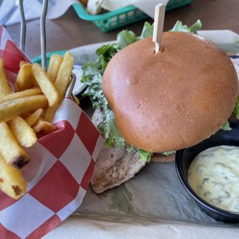 Grumpy Gary’s - Dolphin sandwich with fries - American Near Me - Dania Beach, Florida