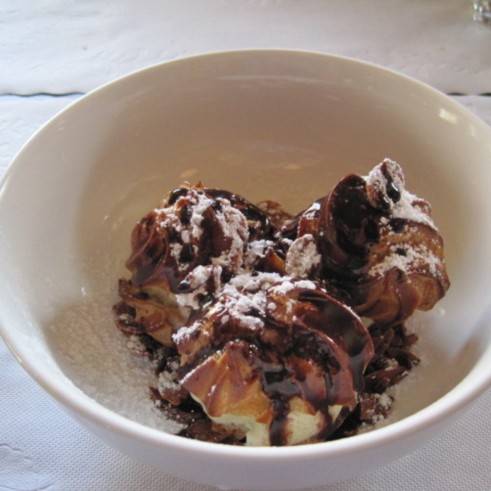 Bar Bouchee - Profiteroles with ice cream and chocolate - French Near Me - Madison, Connecticut