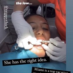 DentalVana - Screenshot of them reposting my video to promote their clinic