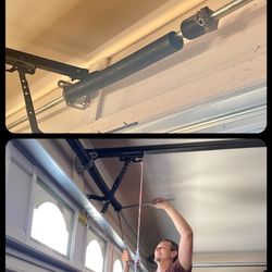 Anytime Garage Door Service - Broken garage door spring replaced.