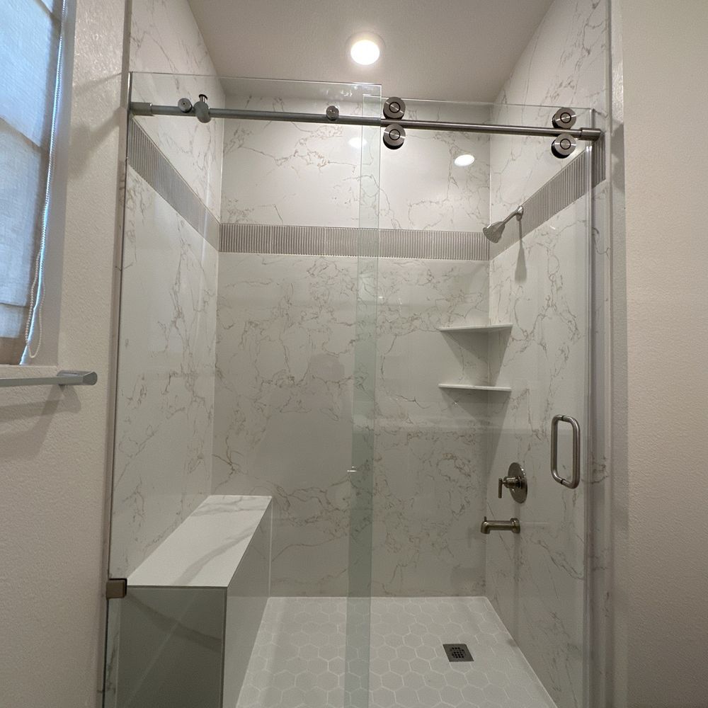 Shower door installation