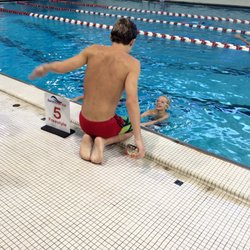 Scarlet Aquatics - One on one instruction for Junior today.