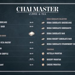 Chai Master - Menu