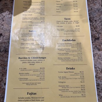 La Cocina Grill - Menu November 2023 - Mexican Near Me - Banning, California La Cocina Grill - Menu November 2023 - Mexican Near Me - Banning, California