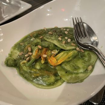 Mamma Maria - Pesto pasta with squash blossoms - Italian Near Me - Boston, Massachusetts