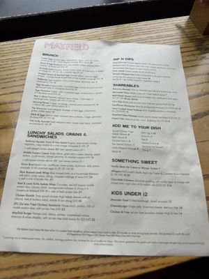 Menu photo 1 Mayfield San Juan Capistrano, CA