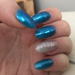 Brighton Institute of Cosmetology - Acrylic nails they did for me