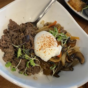Toast to Coast Brunch Bar - Bulgogi rice bowl with japchae - Breakfast & Brunch Near Me - Richmond, British Columbia Toast to Coast Brunch Bar - Bulgogi rice bowl with japchae - Breakfast & Brunch Near Me - Richmond, British Columbia