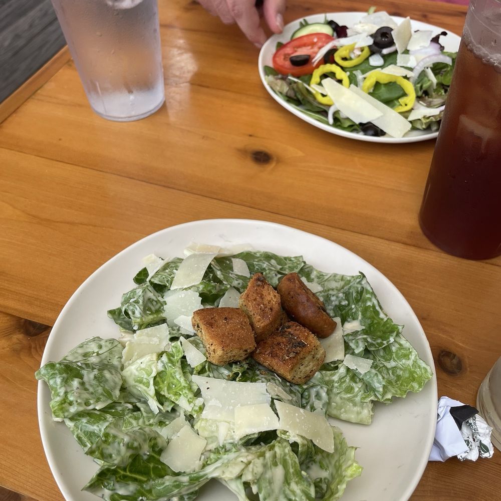 Neighbor's Kitchen & Yard - Salad Caesar & house half order - Pizza Near Me - Bastrop, Texas