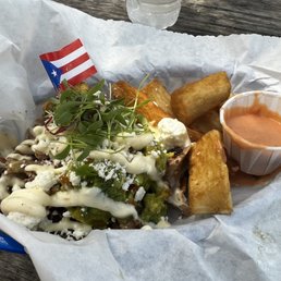 Fatty Lechon and Yuca bites. Fatty Lechon and Yuca bites.