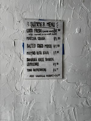 Menu photo 2 Tiki Java Jax Jacksonville, FL