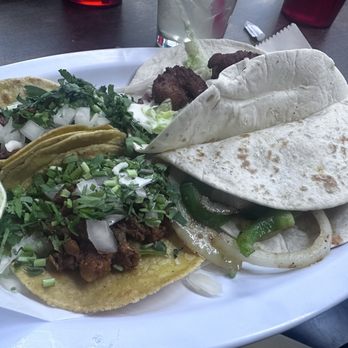 la mexicana - Tacos-- grilled shrimp, el pastor and steak fajita - Grocery Near Me - Coralville, Iowa la mexicana - Tacos-- grilled shrimp, el pastor and steak fajita - Grocery Near Me - Coralville, Iowa
