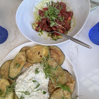 Yamas Greek Kitchen + Bar - Yamas chips and tuna tartare - Greek Near Me - Austin, Texas Yamas Greek Kitchen + Bar - Yamas chips and tuna tartare - Greek Near Me - Austin, Texas
