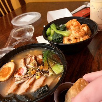 Nama Noodle Bar - Black, garlic Ramen, shrimp, teriyaki, spring rolls and crème brûlée Boba tea - Ramen Near Me - Wayne, New Jersey Nama Noodle Bar - Black, garlic Ramen, shrimp, teriyaki, spring rolls and crème brûlée Boba tea - Ramen Near Me - Wayne, New Jersey