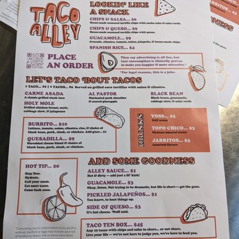 Woodrows Duckpin - Taco Alley menu - Bowling Near Me - Grand Rapids, Michigan Woodrows Duckpin - Taco Alley menu - Bowling Near Me - Grand Rapids, Michigan