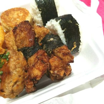 Fukuya - Ume Nigiri, Nori Chicken, Ahi Burger, Shrimp Tempura, and Hash Patty - Japanese Near Me - Honolulu, Hawaii